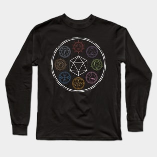 Runic Schools of Magic (Full Color / White) Long Sleeve T-Shirt